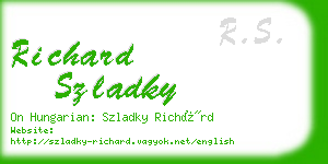 richard szladky business card